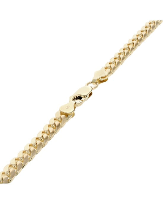 Cuban Link Chain Necklace in Yellow Gold