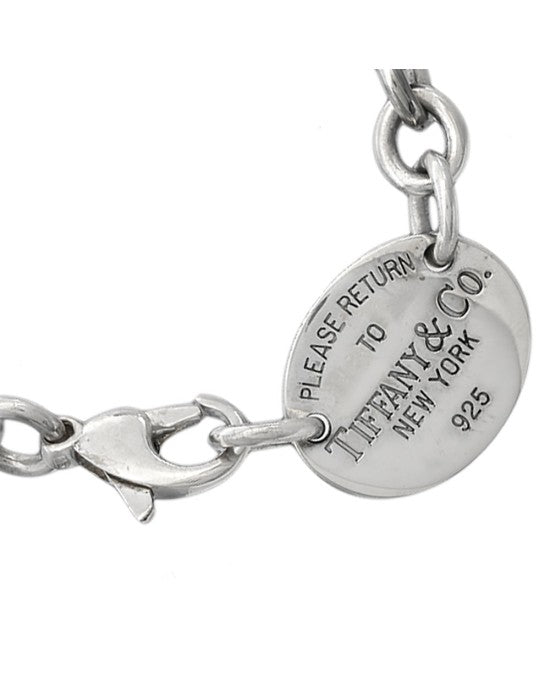 Return to Tiffany Oval Tag Necklace in Sterling Silver