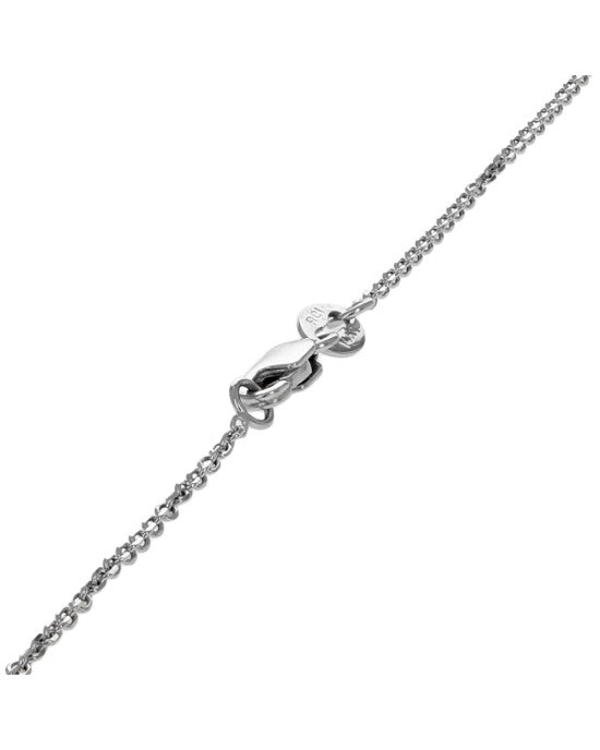 Diamond Solitaire Pear Shaped Drop Necklace in White Gold