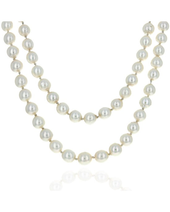 Akoya Pearl 2 Strand Nesting Necklace with 14K Pearl Clasp