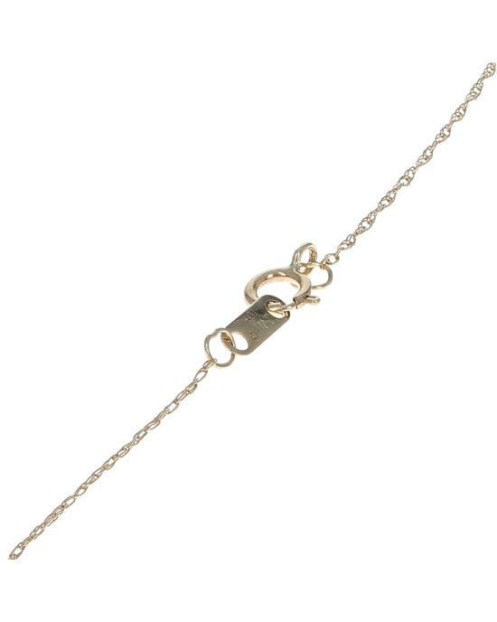 2 Row Diamond Open Heart Drop Necklace in Yellow Gold