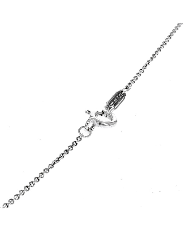 Notes Heart Tag Necklace in Sterling Silver