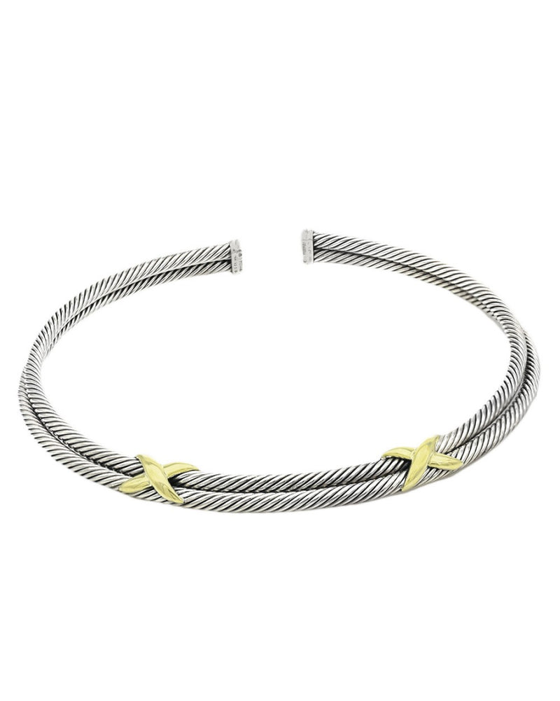 David Yurman Metro Double X Crossover Choker