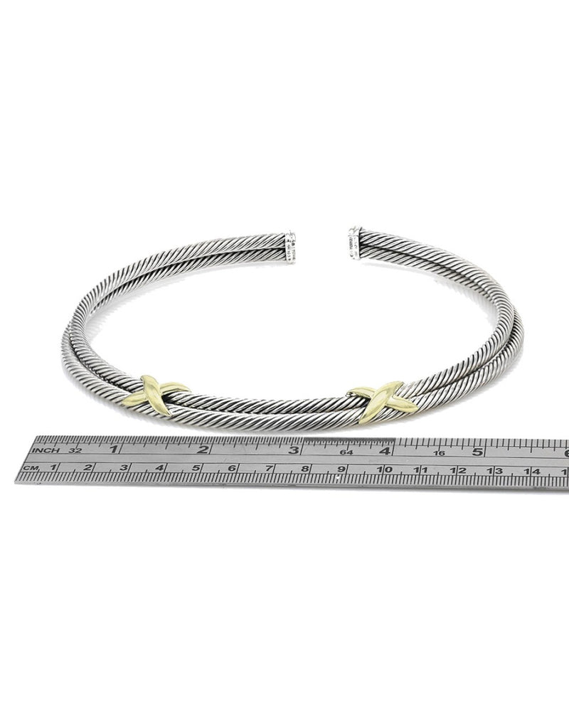 David Yurman Metro Double X Crossover Choker