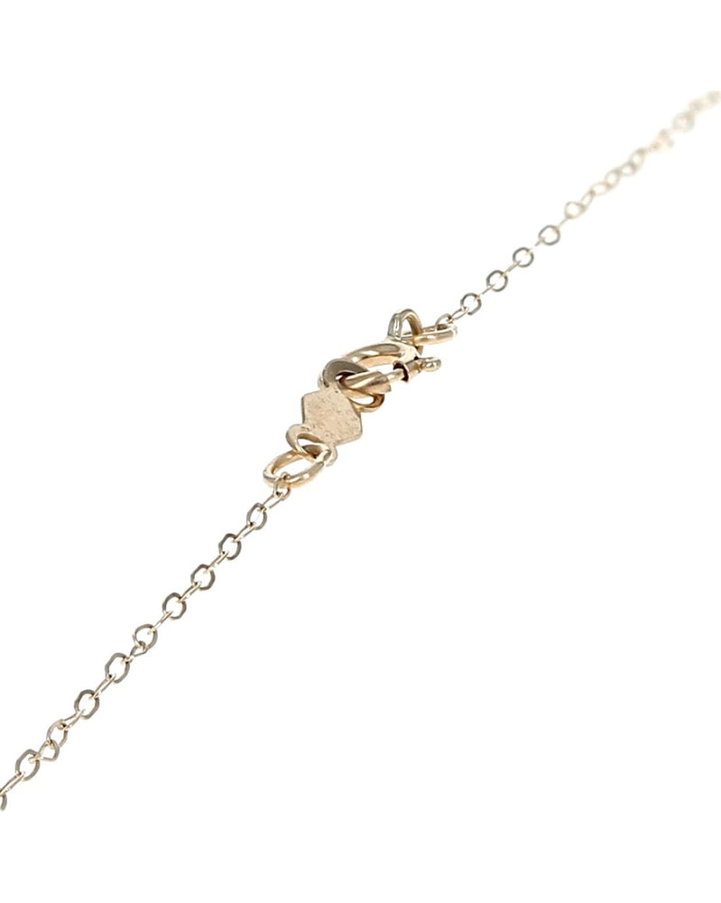 Diamond Heart Drop Necklace in Yellow Gold