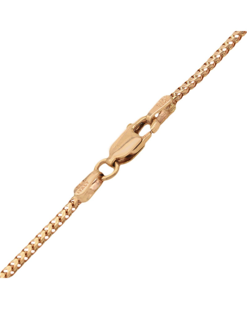 Diamond Box Slide on Box Chain Necklace in Rose Gold