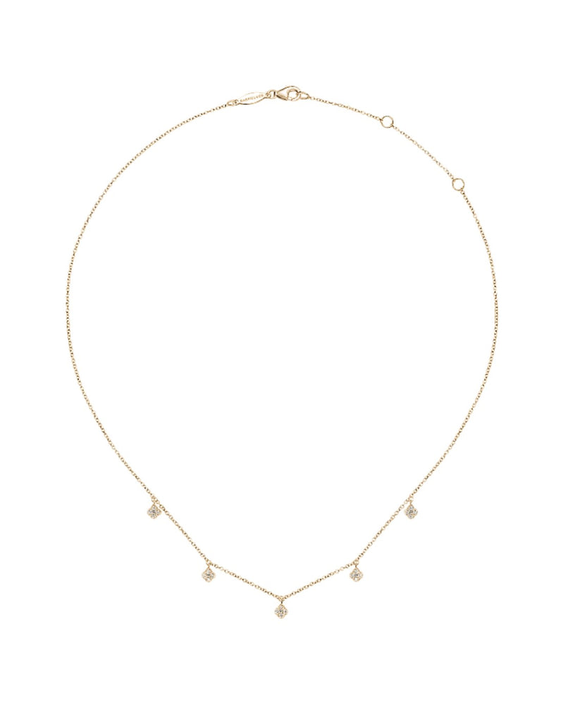 Gabriel and Co. Diamond Clover Station Necklace