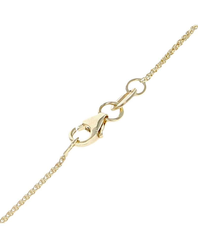 Round and Baguette Diamond Drop Necklace