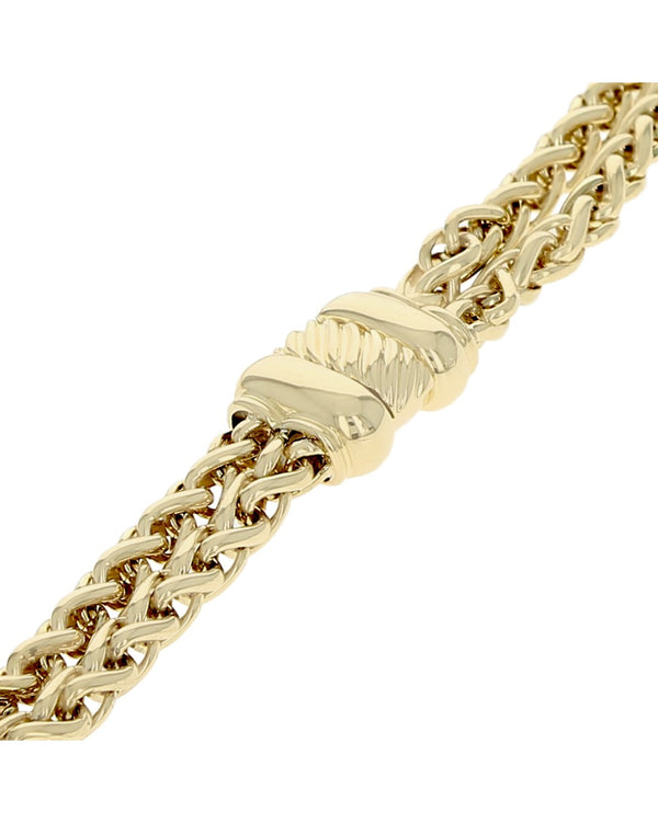 David Yurman Double Wheat Chain Bit Station Necklace