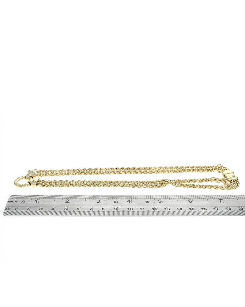 David Yurman Double Wheat Chain Bit Station Necklace