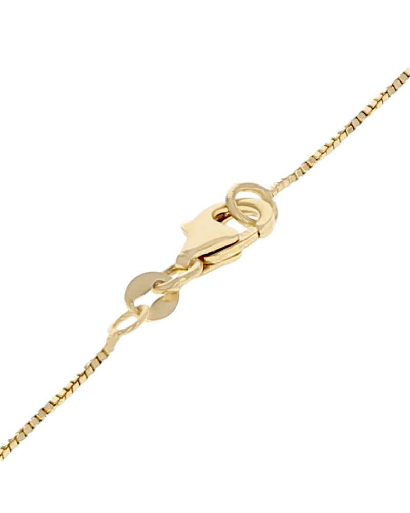 Gold Cross on Box Chain Necklace