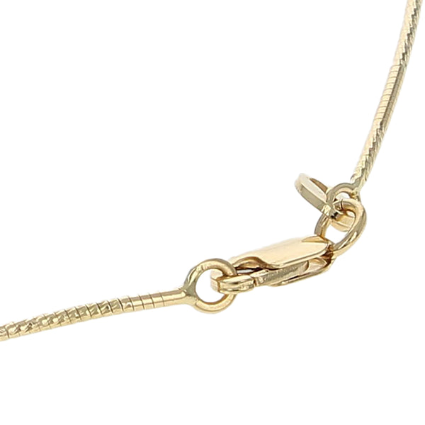 Blue Sapphire Cabochon Diamond Accent Drop on Diamond Cut Chain
