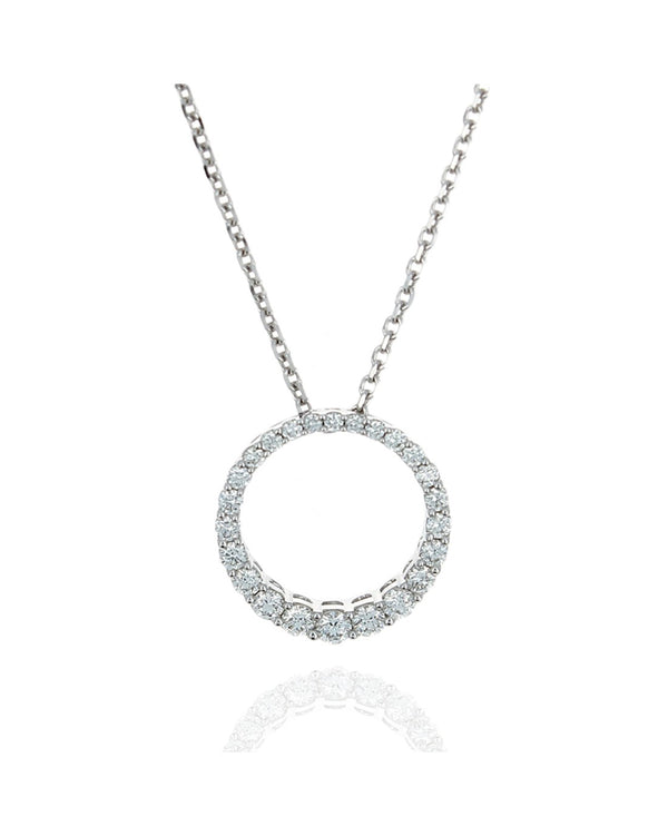 Graduated Diamond Eternity Drop Necklace