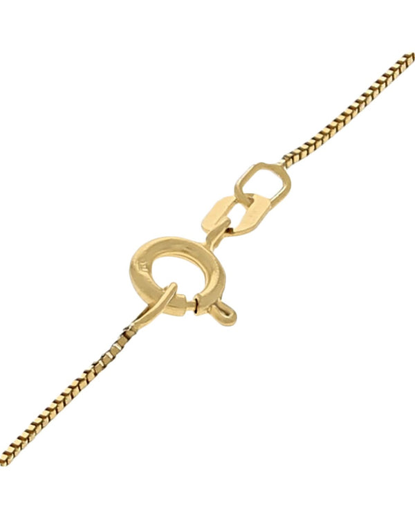 Diamond Open Heart Drop Necklace in Yellow Gold