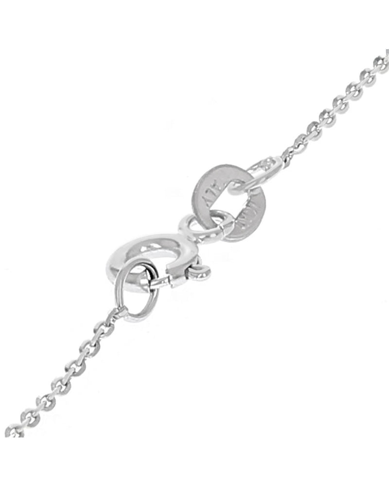 Diamond Open Square Drop on Diamond Cut Cable Chain