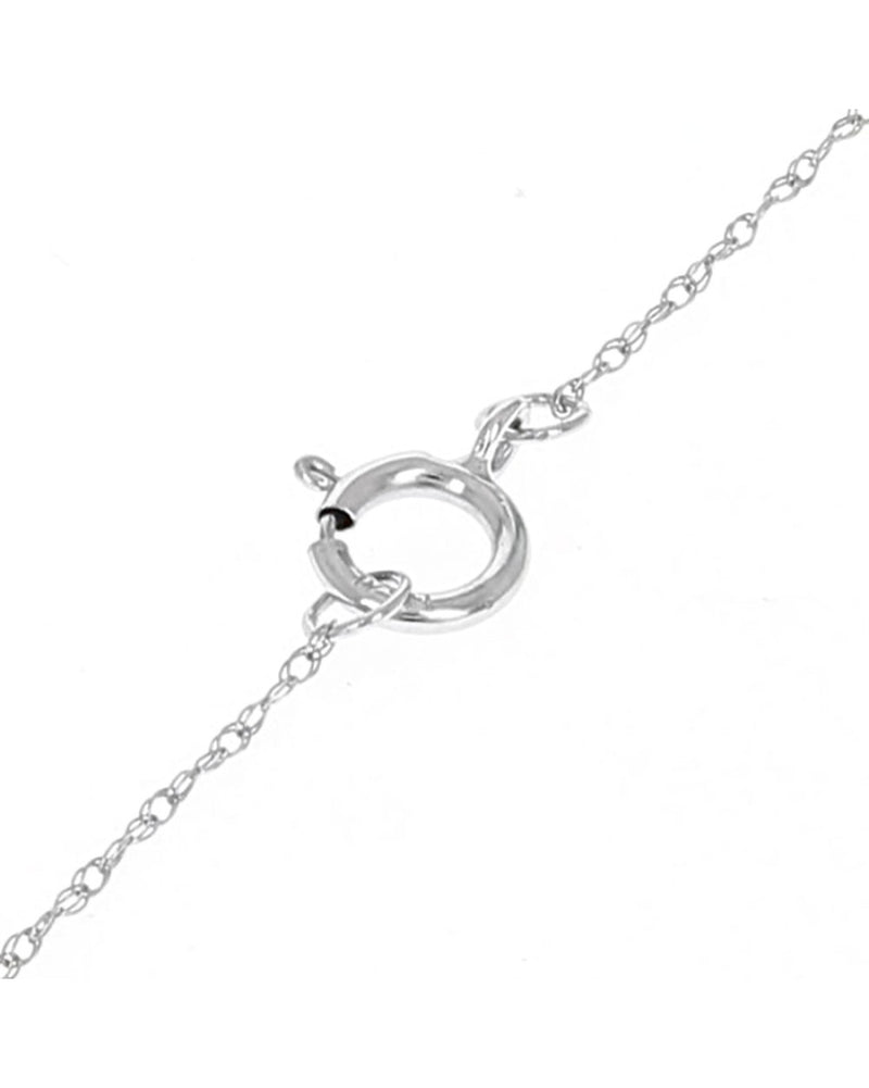 Round and Baguette Diamond Pear Shape Drop Necklace