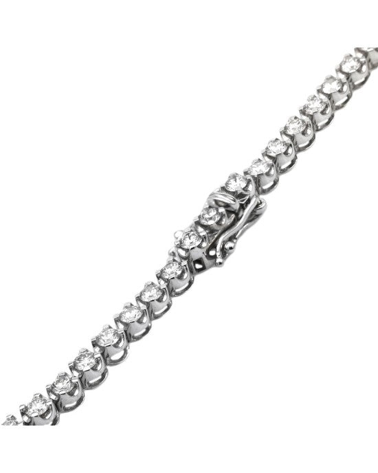 Diamond Inline Necklace in White Gold