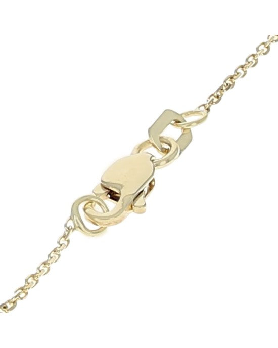 Diamond Convex Diamond Shaped Pendant on Cable Chain