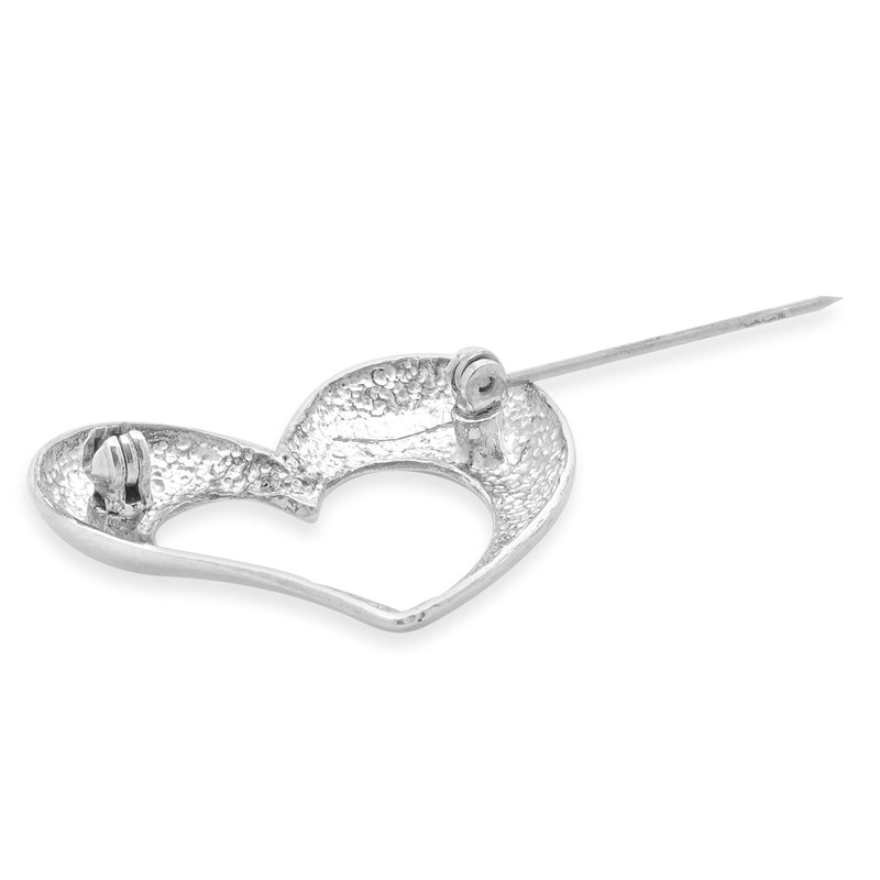 Tiffany & Co. Sterling Silver Open Heart Pin
