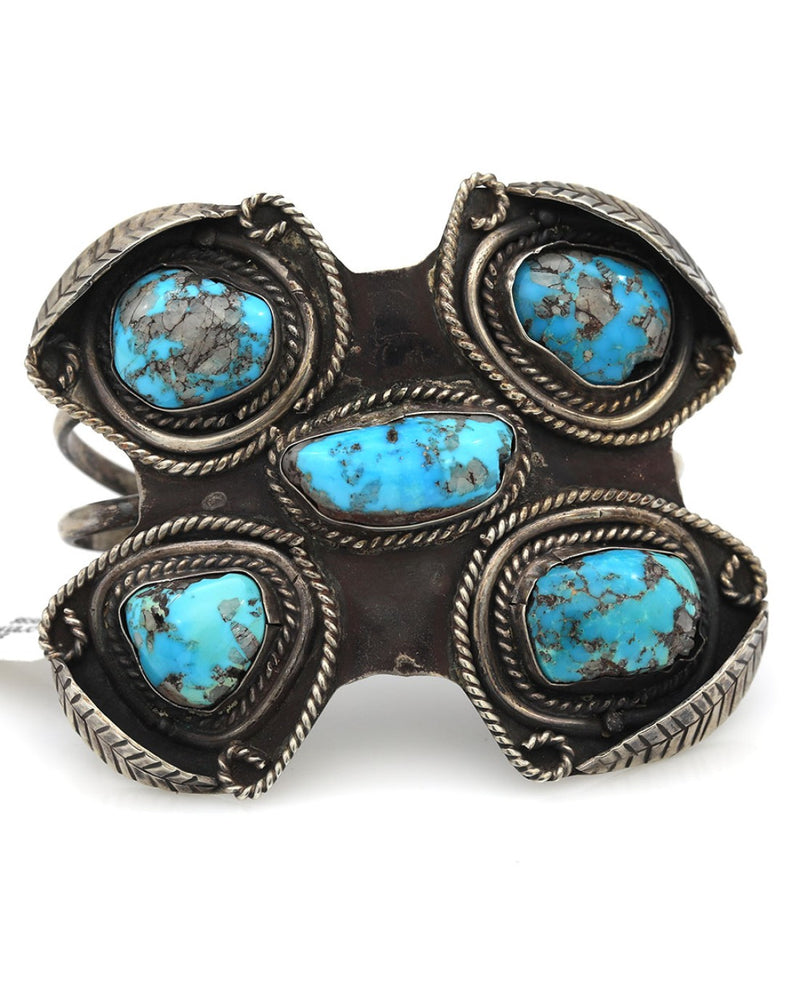 Navajo Sterling Silver & Turquoise Cuff Bracelet