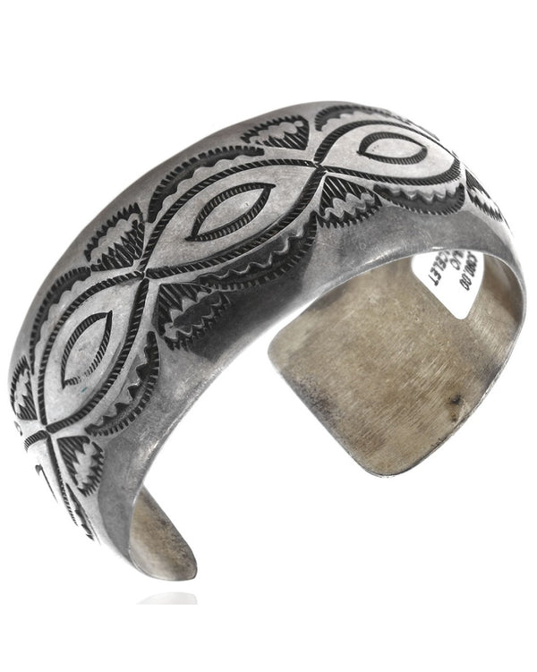 Navajo Stamped Sterling Silver Cuff Bracelet