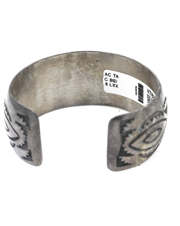 Navajo Stamped Sterling Silver Cuff Bracelet