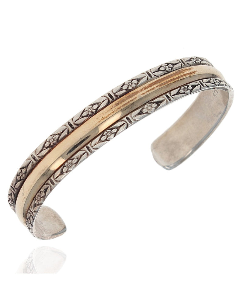 Sterling Silver 12K Gold Filled Cuff Bracelet