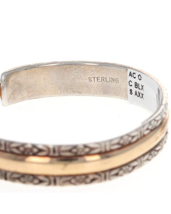 Sterling Silver 12K Gold Filled Cuff Bracelet