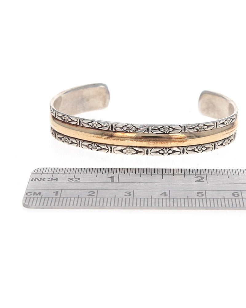 Sterling Silver 12K Gold Filled Cuff Bracelet