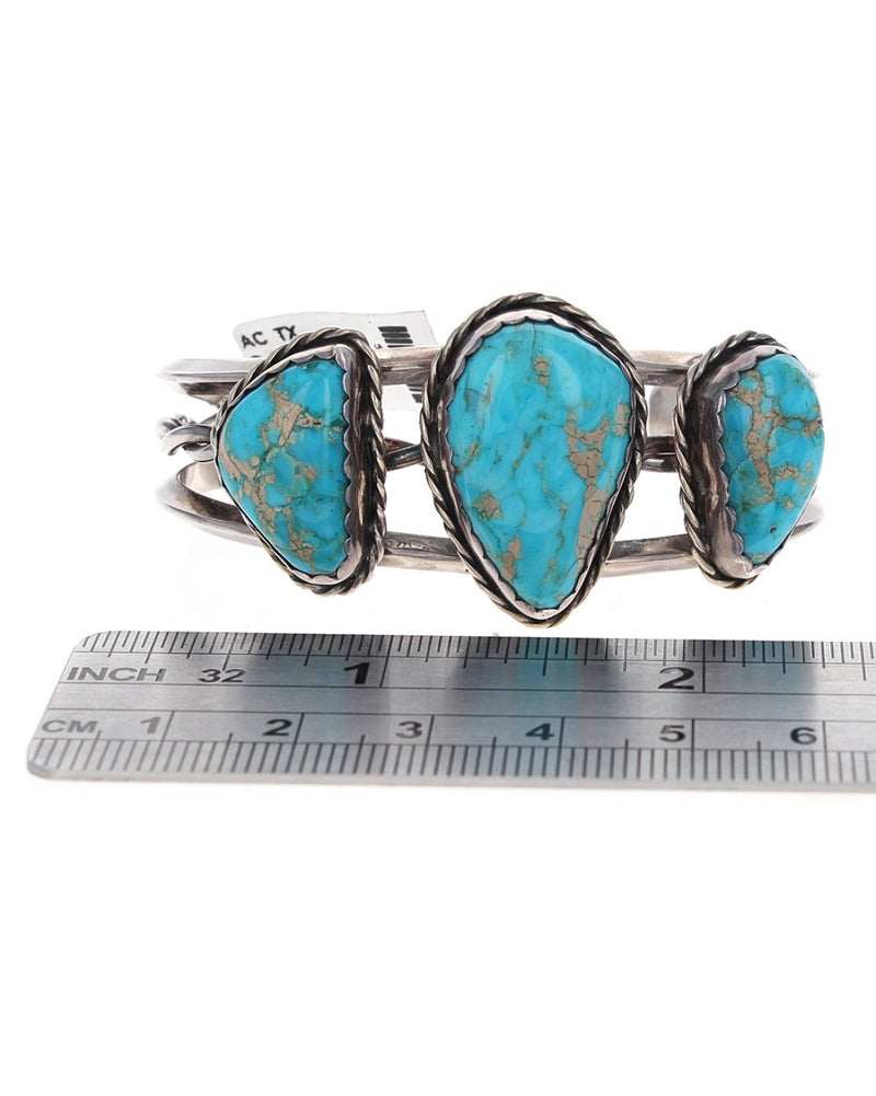 Navajo Sterling Silver & Turquoise Cuff Bracelet