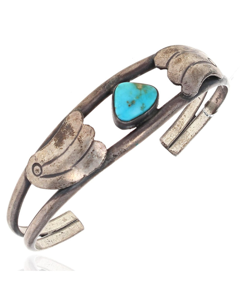 Navajo Sterling Silver & Turquoise Cuff Bracelet