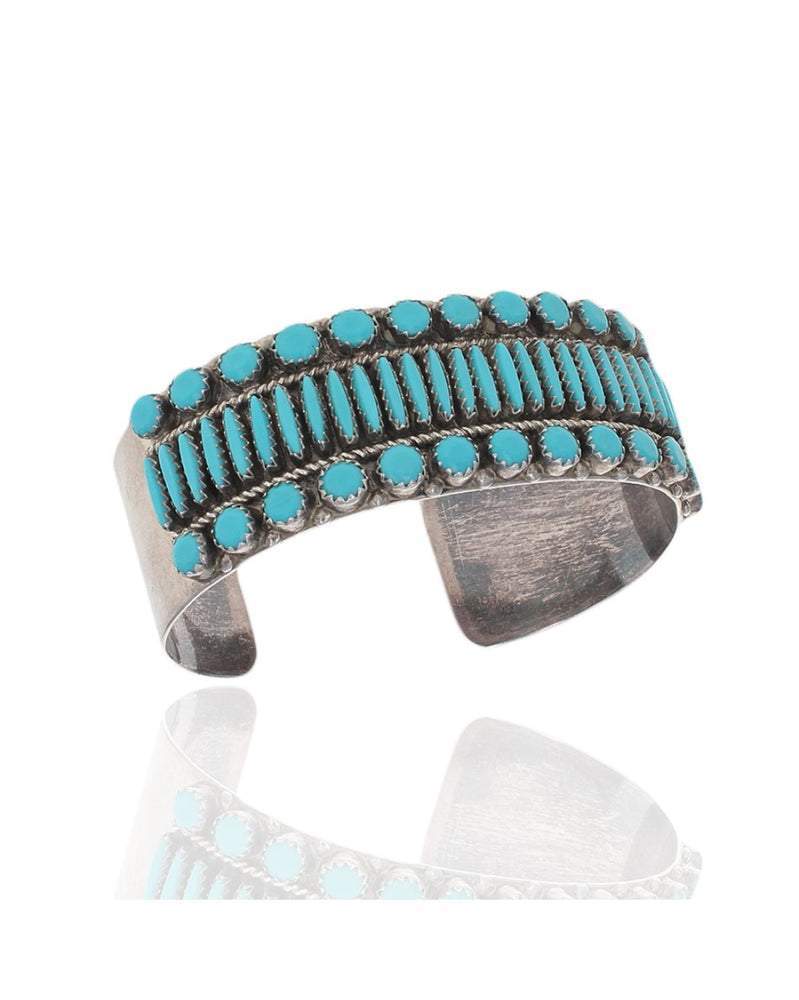 Zuni Sterling Silver Turquoise Bracelet