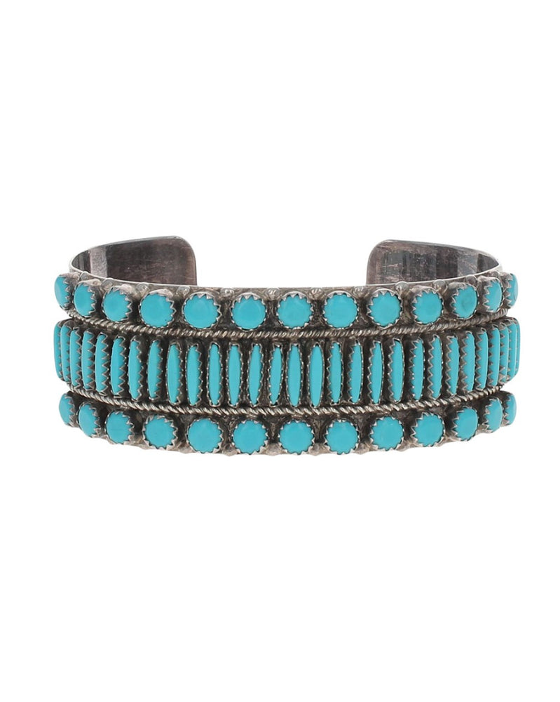 Zuni Sterling Silver Turquoise Bracelet