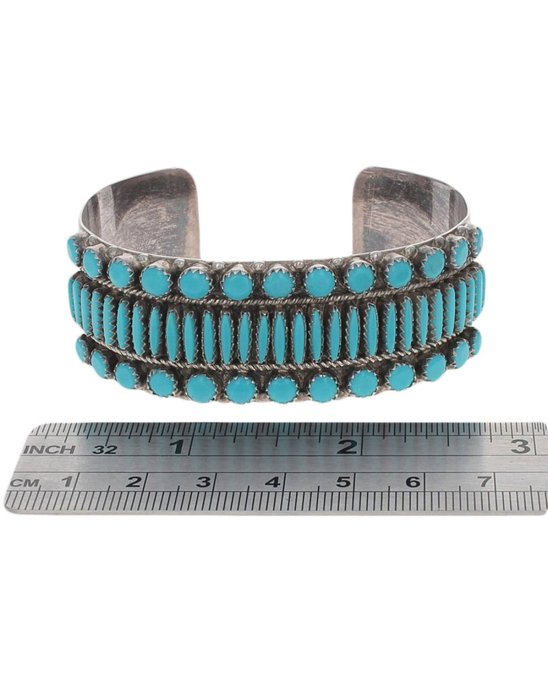 Zuni Sterling Silver Turquoise Bracelet