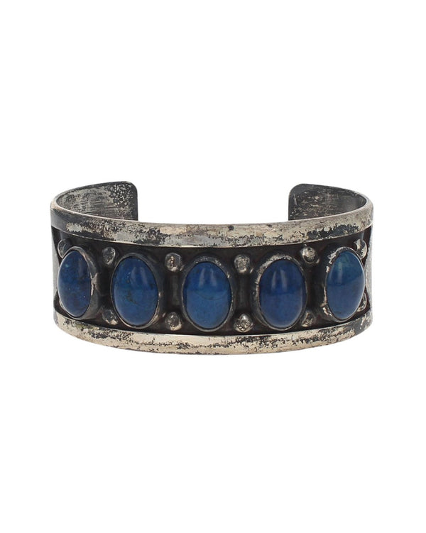 Navajo Sterling Silver & Lapis Lazuli Cuff Bracelet