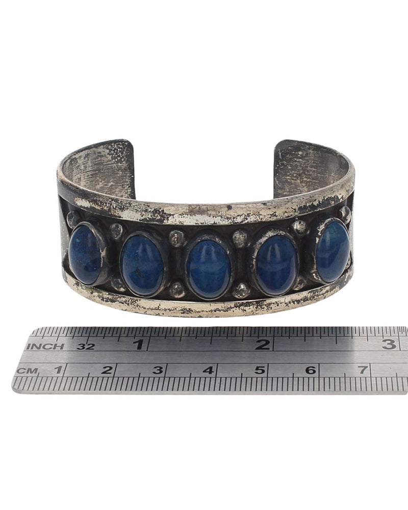 Navajo Sterling Silver & Lapis Lazuli Cuff Bracelet