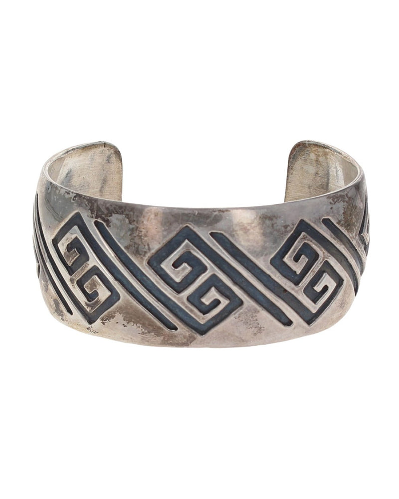 Navajo Carlb Begay Sterling Silver Cuff Bracelet