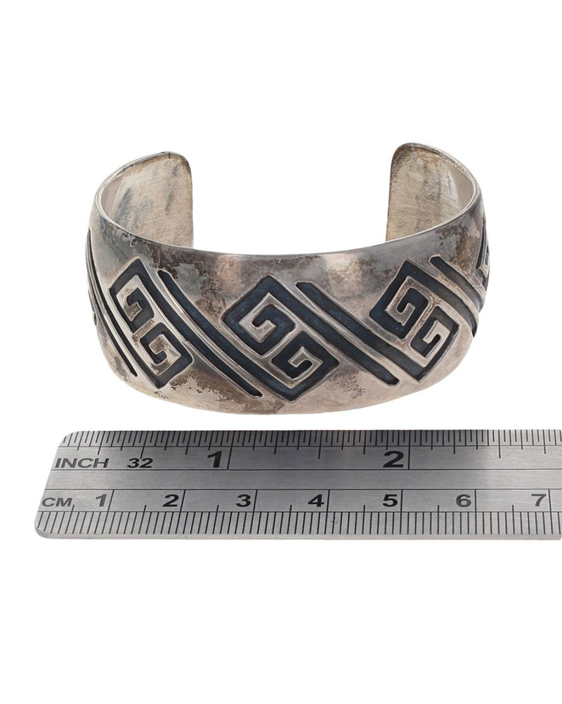 Navajo Carlb Begay Sterling Silver Cuff Bracelet