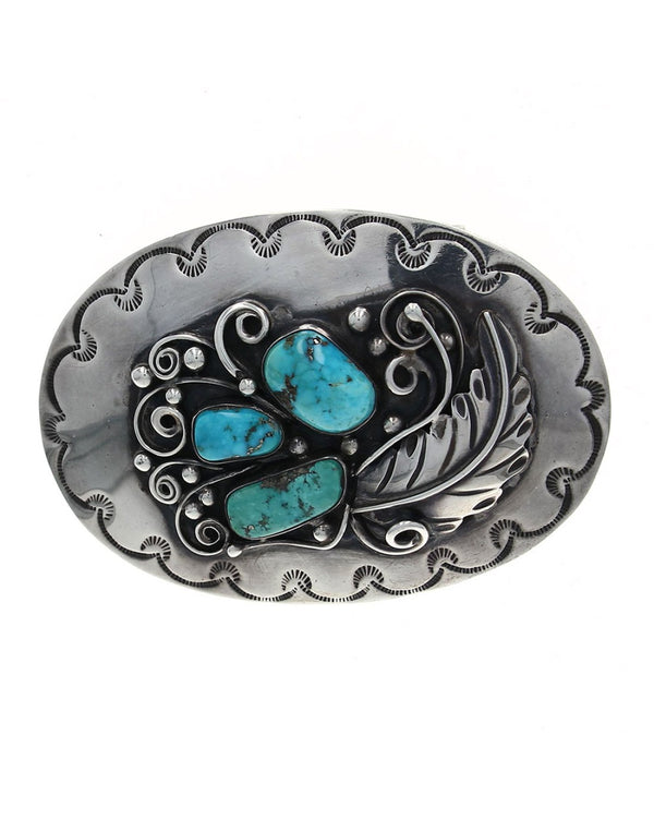 Navajo Sterling Silver & Turquoise Buckle