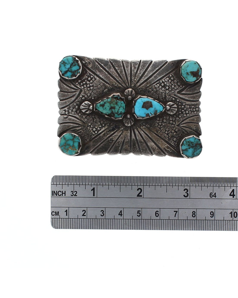 Navajo Sterling Silver & Turquoise Buckle