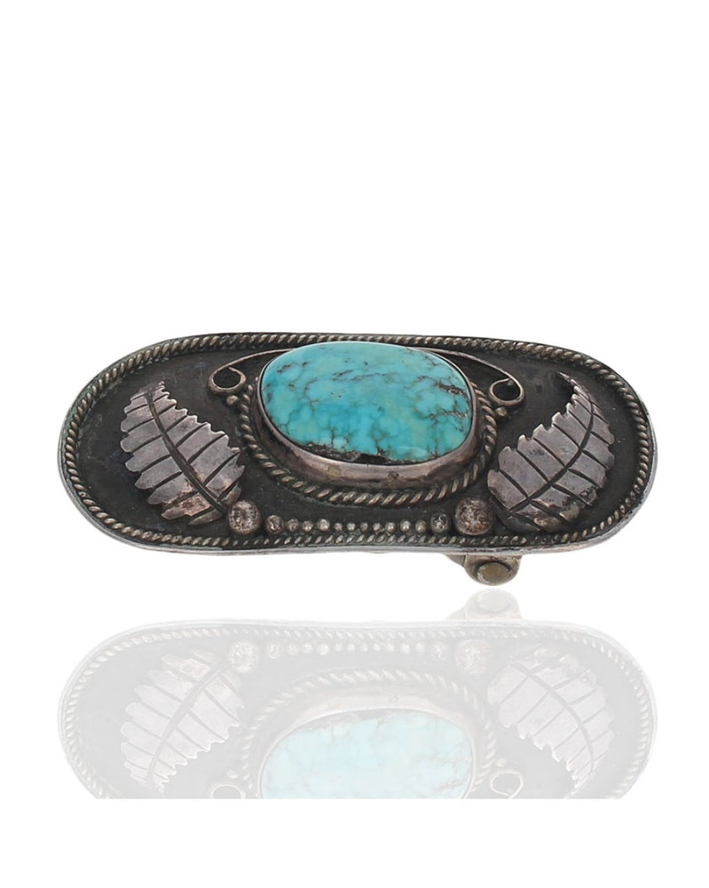 Navajo Sterling Silver & Turquoise Buckle