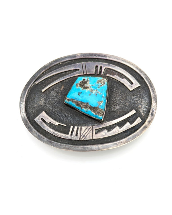 Navajo Sterling Silver & Turquoise Buckle