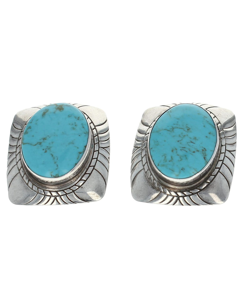 Navajo Sterling Silver Turquoise Earrings