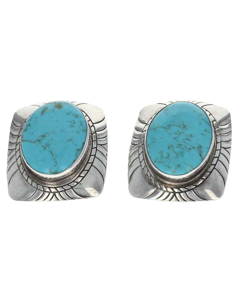 Navajo Sterling Silver Turquoise Earrings