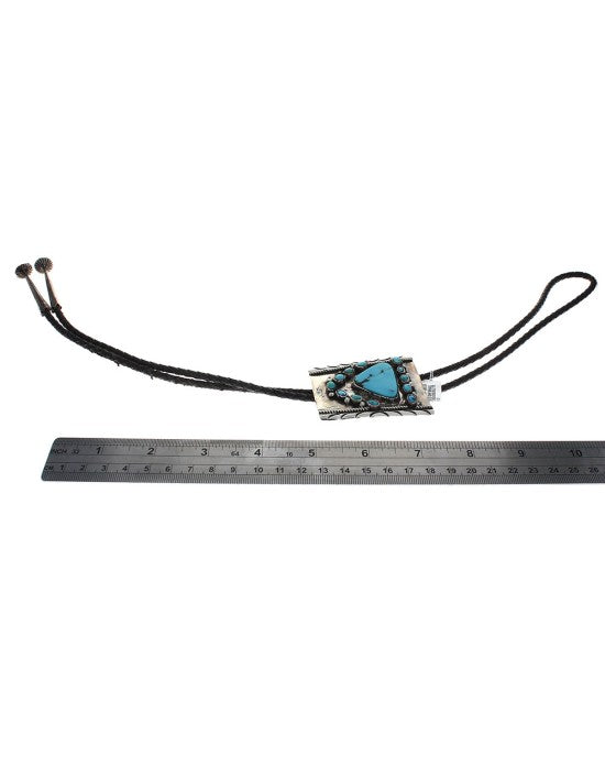 Navajo Sterling Silver & Turquoise Bolo Tie