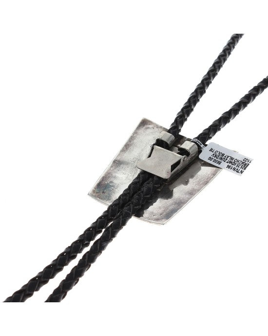 Zuni Don & Viola Eriacho Sterling Silver Multi-Stone Inlay Bolo Tie