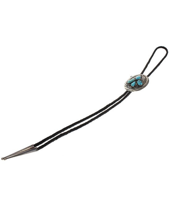 Zuni Ray Nieto Sterling Silver & Turquoise Bolo Tie