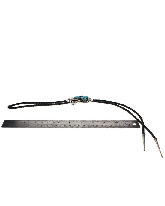 Zuni Ray Nieto Sterling Silver & Turquoise Bolo Tie