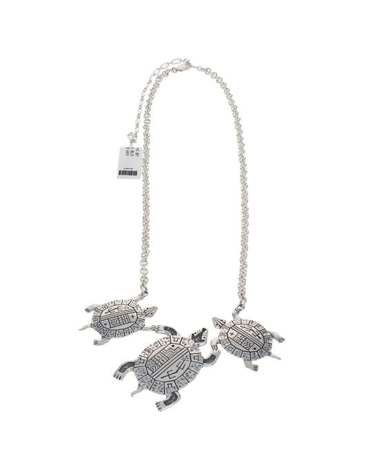 Southwestern Relios Roderick Tenorio Sterling Silver Turtles Necklace