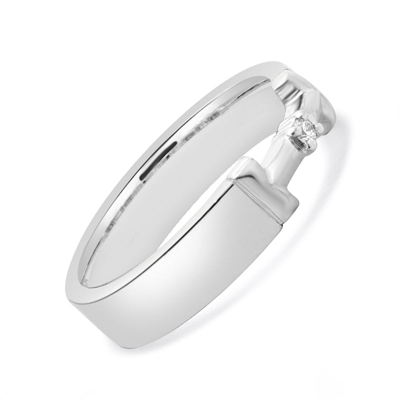 Tiffany & Co. 18 Karat White Gold True Diamond Link Ring